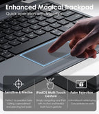 Nillkin Carry Go Keyboard Case for iPad Pro 11 inch (M4) 2024 with Handle, Rugged Case with Detachable Keyboard for iPad Pro 11, Magic Trackpad, 7 Colors Backlit, Camera Cover, Black