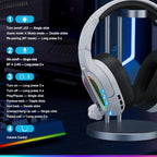 FC200 Wireless Gaming Headset for PS5, PS4-2.4GHz USB Foldable Headphones with Mic - 3D Stereo Bluetooth Headset with 50Hrs Battery Life, for Switch, PC, Mac, Mobile