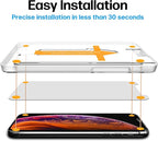 Power Theory Designed for iPhone X, iPhone Xs Screen Protector Tempered Glass [9H Hardness], Easy Install Kit, 99% HD Bubble Free Clear, Case Friendly, Anti-Scratch, 2 Pack