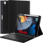 OYEEICE Keyboard Case for iPad 9th Generation - Wireless Detachable Keyboard Folio Cover with Pencil Holder for iPad 9th/8th/7th Gen 10.2 inch, iPad Pro 10.5" & iPad Air 3rd Gen - Black