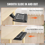 VEVOR Under-Desk Keyboard Tray, Adjustable for Height and Tilt, Slide-Out Design, Spacious 25x9.8 Inch Surface, Ideal for Home and Office Use