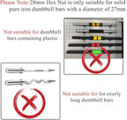 Lamoutor 2Pcs Anti-Slip Hex Nut Collar Screw for Barbell Dumbbell Weight Lifting