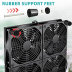 Wathai 120mm x 4 Router TV Box Fan 110v - 240v Big Airflow with Speed Control for DIY Gaming Consoles, Amplifiers, Xbox, Laptop Stand, Mining Machines Devices Cooling