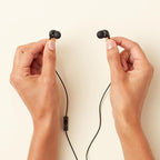 Amazon Basics Wired Earbuds with Microphone, In Ear Headphones, 3.5mm Jack, 4.2 ft long cable, S/M/L Ear Tips, Black