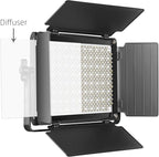RGB Full Color LED Video Light, GVM 3 Pieces Photography Lighting Kit with APP Control, for YouTube Studio, Video Shooting, 3200-5600K/CRI 97/8 Kinds of The Scene Lights, with U Bracket and Barn Door