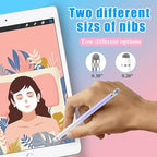 2PCS Stylus Pens for Touch Screens, Stylus Pen for iPhone/iPad/Tablet Android/Microsoft Surface, Compatible with All Touch Screens(Purple/Blue)