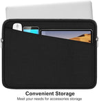 15 Inch Laptop Sleeve, Durable Computer Carrying Bag Protective Case Cover Briefcase Handbag with Front Pocket, Slim Laptop Case Cover for 15.4 Inch HP, Dell, Lenovo, Asus, Notebook, Black