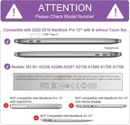 Anban Compatible with MacBook Pro 13 inch Case M2 2025-2016 M1 A2338 A2251 A2289 A2159 A1989 A1706 A1708, Plastic Hard Shell+Keyboard Cover+Screen Skin for MacBook Pro 13.3 inch Case, Shiny Rose Gold