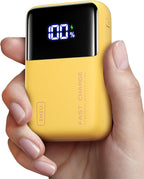 INIU Power Bank, 25000mAh 100W High Capacity Laptop & Phone Portable Charger, Fast Charging Flight Cruise Ship Family Essentials Traveling Powerbank for College Students Teen Boys Girls, Yellow