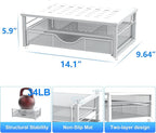 gianotter Computer Monitor Stand Riser, office organizer with Drawer, Office Organizers Storage for Classroom Office Supplies (White)
