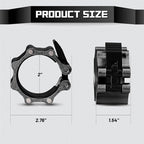 RitFit 2-Inch Magnetic Barbell Collars Locking Clamps - Heavy Duty Aluminum Alloy, Quick Release with Non-Slip TPR Pads for Olympic Weightlifting Powerlifting Training (Pair)