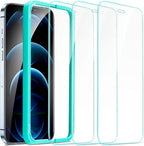 ESR 3 Pack for iPhone 12 Pro Max Screen Protector, 9H Hardness Tempered Glass Scratch Resistant with Easy Installation Frame compatible with iPhone 12 Pro Max 6.7", Case-Friendly