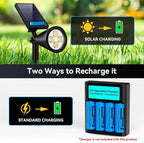 Henreepow 18500 3.2v LiFePo4 Rechargeable Battery, 3.2v LiFePo4 Rechargeable Battery 1000mAh for Outdoor Garden Solar Lights, Flashlight (18500-3.2v-6Pack)