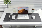 ALOANES Waterproof Mouse Pad with Durable Stitched Edge, XXXL gaming Keyboard Pad, Non-Slip Rubber Base Mouse Mat, Extended Desk pad for Gamer, Office & Home, Dark Gray Mousepad 35.4''x 15.7''x 0.12''