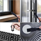 8 PCS Keyboard Cleaning Brushes Kit, Small Portable Anti Static Electronic Dust Cleaning Brush for Computer PC Keyboard Laptop Motherboard Camera Small Space(Black, Set of 8)