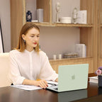 MOSISO Compatible with MacBook Air 13 inch Case 2025 2024 2023 2022 M4 A3240 M3 A3113 M2 A2681, Plastic Hard Shell&Keyboard Cover&Screen Film&Type C for MacBook Air 13.6 inch Case, Sage Green