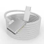 140W USB-C to Magnetic 3 Cable, Safe Charging Cable Compatible with MacBook Pro 2021 M1 Pro & Max 14" 16", MacBook Air 2022 M2, 2023 M2 Pro & Max 14" 16" - 6.6ft White