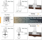Dual Monitor-Arm Heavy Duty Ultrawide - 24-57 inch Vertical Dual Monitor Mount, Adjustable Stacked Double Monitor Desk Mount Stand, Max Load 59.4 lbs (per Screen), VESA 75/100 mm, White