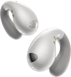 Ultra Open-Ear-Earbuds Wireless Bluetooth - Ergonomic Clip-On Earbuds, Bone Conduction Over-The-Ear Headphones with Waterproof Design and Secure Fit for Small Ears, Elegant White