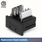 Everest easyJACK - 90° Angled Speed Termination Keystone Tool Set - with 20-Pack of RJ45 Cat6 Keystone Jacks in White (Slim Profile Design) - Time Saver Network Punch Down Tool Cat6