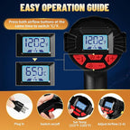 TECKWRAP Heat Gun 2000W with LCD Display, Adjustable Hot Air Gun for Vinyl Wrap, Shrink Wrap, Paint Removal & DIY Crafts (122–1202°F)
