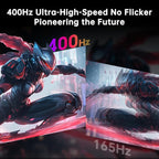 KTC 24.5 inch 400Hz 240Hz Gaming Monitor | Fast IPS 1ms | FHD 1080P Monitor | HDR 400 128% sRGB | HDMI x2, DP x2 |Tilt Adjustability Silver-Gray VESA 360Hz Monitors H25X7