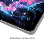 Mouse Pad, Cute Glitter Butterfly Mouse Pads for Desk, 9.5" x 7.9" Non-Slip Rubber Base Computer Mousepad with Women, Portable Square Design for Wireless Mouse and Pad Laptop Office & Travel