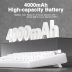 AULA F75 Pro Wireless Mechanical Keyboard with Knob,75% Hot Swappable Custom Gaming Keyboards,RGB Backlit,Pre-lubed Switches,Side Printed PBT Keycaps Creamy Sounding Computer Keyboard, Line White