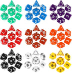 Yilloog 350 Pcs Compatible with DND Dice Sets Bulk Polyhedral Dice with Drawstring Bag Dice Multi Role Playing Table Game D4 D6 D8 D10 D% D12 D20 Compatible with Dungeons and Dragons (Classic Style)