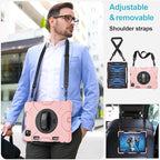 Case for iPad Pro 11 Inch 2022/2021/ 2020/2018: Silicone Cover for iPad 11 Inch 4th/ 3rd/ 2nd/ 1st/ Generation with Screen Protector- Stand- Handle- Shoulder Strap- Pencil Holder- Rose Gold