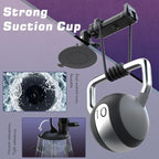 Shower Mirror Phone Holder, Suction Cup Mirror Phone Mount for Shower Mirror Bathroom Glass Kitchen Tile, TikTok YouTube Instagram Make Up Vlog Video Content Creator Essentials