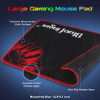 BlueFinger RGB Gaming Keyboard and Backlit Mouse and Headset Combo, USB Wired Backlit Keyboard, LED Gaming Mouse Set, Headset with Microphone for Laptop PC Computer Game and Work