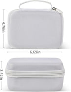 Case Compatible with Phomemo M110 Label Maker - Portable Mini Bluetooth Thermal Label Maker Carrying Storage Bag for Printer Labels, USB Cable and Accessories (Box Only) - White