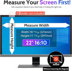 Privacy Screen for Computer Monitor 22 Inch 16:10 Aspect Ratio, Anti Blue Light Glare Removable 22 in Privacy Screen Filter Protective Film, HD 22 Inch Privacy Screen Protector for Monitor