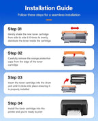 TN450 Black Toner Cartridge 2-Pack Replacement Compatible for Brother TN-450 450 Toner HL-2270DW HL-2280DW HL-2230 MFC-7360N MFC-7860DW DCP-7065DN Intellifax 2840 2940 MFC-7240 HL-2240D Printer Ink