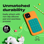 Classic - Silicone Suction Phone Case Adhesive Mount - Hands-Free, Strong Grip Holder for Selfies & Videos - iPhone & Android Compatible - 2.25″ x 3.25″, Turquoise