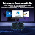 USB Small Computer Speaker Bar, USB Mini Computer Speakers, Laptop Speaker, Computer Speakers for Desktop PC, Plug and Play, Protable PC Sound Bar for Office Home School