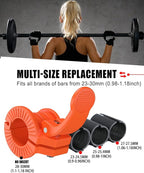 Barbell Clips 1 Inch Quick Release Weight Clamps 0.9-1.18inch Multi-Size Adjustable Olympic Clamps for Bars