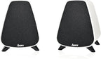 AS31 Active Bookshelf Speakers Bluetooth 5.3, 2-Way Stereo PC Desktop 80W RMS/3-inch Bass/Midrange/RCA and Fiber Optic Inputs, Wooden Compact High-Power Speakers - Matte Skin White