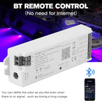 HUSUKU S1 5in1 WB5 2.4GHz Tuya WiFi PWM LED Controller for Dimming CCT RGB RGBW RGBCCT LED Strip, Smart APP Control Fit for Alexa Echo/Google Assistant Home/Siri, RF Control with R1 Remoter