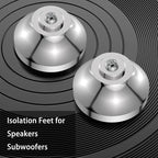 Audiocrast IF4021S HiFi Speaker Isolation Feet Pads 4PCs Stainless Steel 40x21mm Silver Speaker Shock Absorber Vibration Dampener Floor Protector for Audio Subwoofer CD DVD Amplifier Turntable DAC