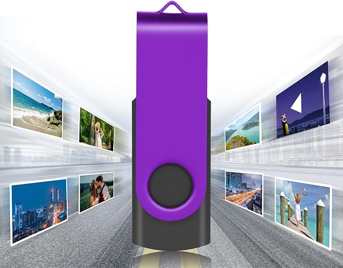 EASTBULL Flash Drives Bulk 2GB USB Thumb Drive 50 Pack USB 2.0 Memory Stick Swivel Pen Drive with Lanyard for Storage and Backup (2GB 50 Colors)