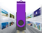 EASTBULL Flash Drives Bulk 16GB USB Thumb Drive 50 Pack USB 2.0 Memory Stick Swivel Pen Drive with Lanyard for Storage and Backup (16GB 50 Colors)