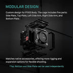 Tilta Camera Cage Compatible with Blackmagic Pyxis 6K/ Pyxis 12K- Includes Full Cage, Quick Release Bottom Plate, and Mini Tool | ES-T21-FCC