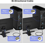 HDMI to DVI Cable 15FT, Bi-Directional DVI to HDMI Male to Male Cord, HDMI A to DVI-D Adapter, Gold-plated Connectors, Aluminum Shells, 1080P, for Computer, Monitor, Projector, Raspberry Pi, Xbox, PS3