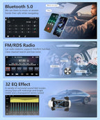 8core 4G+64G Car Radio for Toyota Camry 2006-2011 Support Canbus Original JBL Navigation, RSNAVI Car Stereo Wireless Carplay Android Auto 9'' Touchscreen WiFi BT/FM/RDS/EQ Backup Camera
