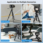 SIRUI AM-223L Carbon Fiber Mini Tabletop Tripod Kit, Compact Lightweight with AT-10 Fulid Video Head, Max Load 5kg/11.02lb for Cameras, DSLR (AM-223L+AT-10)