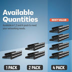 Everest 48 Port Keystone Patch Panel (2-Pack) - Removable 6-Port Panels - Use with Slim Profile Keystones ONLY (Wider Jacks May not fit Side by Side) - 16 Blank Keystone Jack Inserts Included