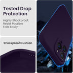 FireNova Designed for iPhone 15 Pro Case, Silicone Upgraded [Camera Protection] Phone Case with [2 Screen Protectors], Soft Anti-Scratch Microfiber Lining Inside, 6.1 inch, Purple