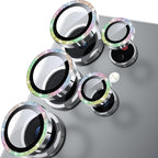 WSKEN for Samsung Galaxy S25 Ultra Camera Lens Protector - Ultra Thin Case Friendly, 9H Shatterproof Tempered Glass with Aluminum Metal Circle Camera Screen Protector Cover Accessories, Glitter Color